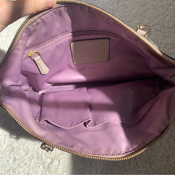 Coach Kelsey satchel (mauve leather carriage bag) - Picture 6 of 6